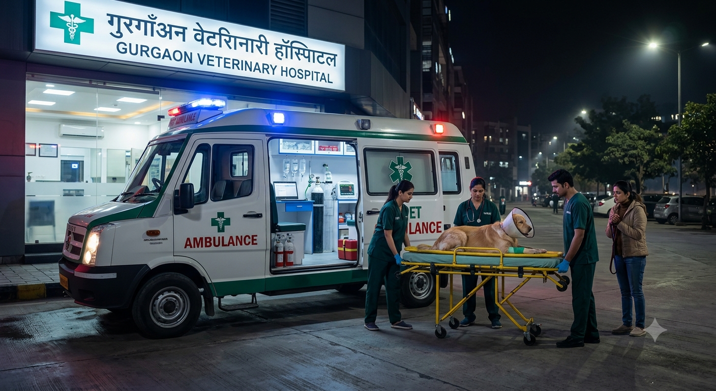 Emergency Pet Ambulance Services in Gurgaon (2026): 24×7 Animal Ambulance, Costs & Complete Emergency Guide