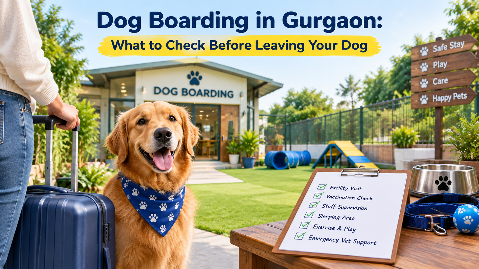 Dog Boarding in Gurgaon: What to Check Before Leaving Your Dog
