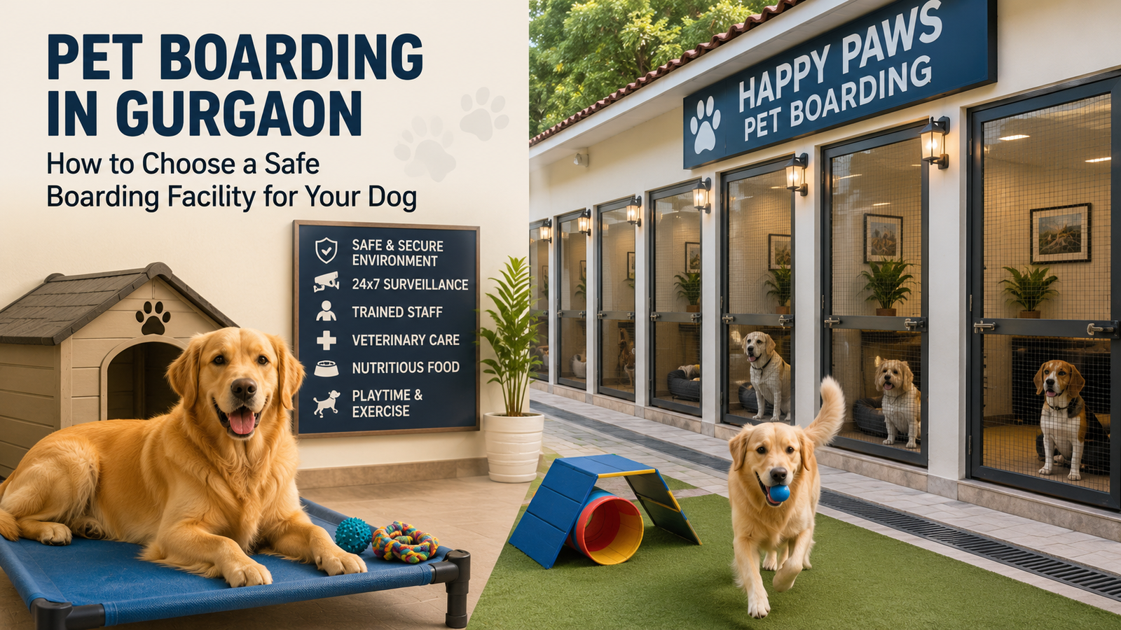 Pet Boarding in Gurgaon: How to Choose a Safe Boarding Facility for Your Dog